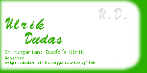 ulrik dudas business card
